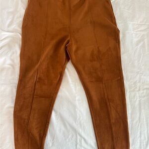 Simply Vera Faux Suede Women's Brown Leggings